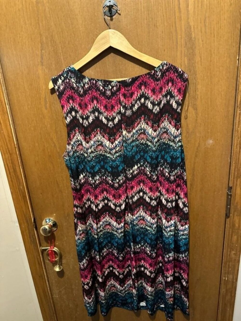 20w Connected Women's Petite Chevron Print Dress plus - Picture 3 of 3